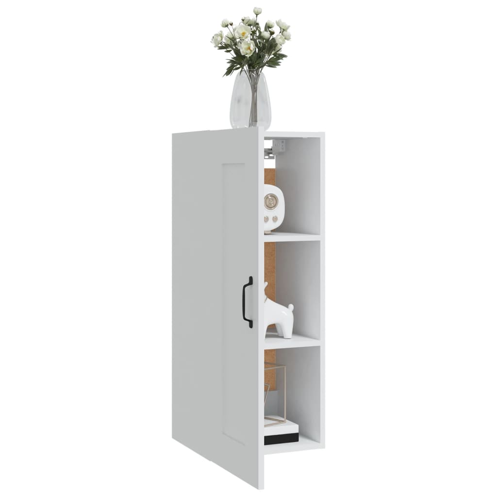 Hangkast 35x34x90 cm bewerkt hout wit is nu te koop bij PeponiXL, paradijselijk wonen!