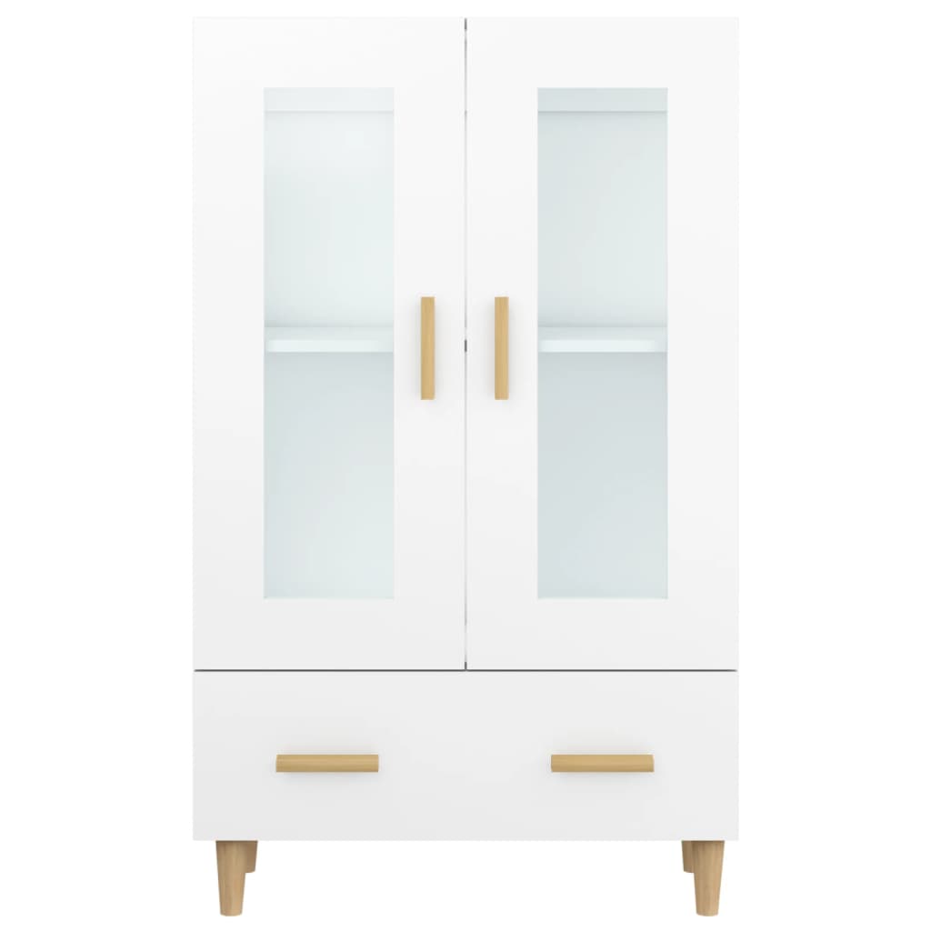 Hoge kast 70x31x115 cm bewerkt hout wit is nu te koop bij PeponiXL, paradijselijk wonen!