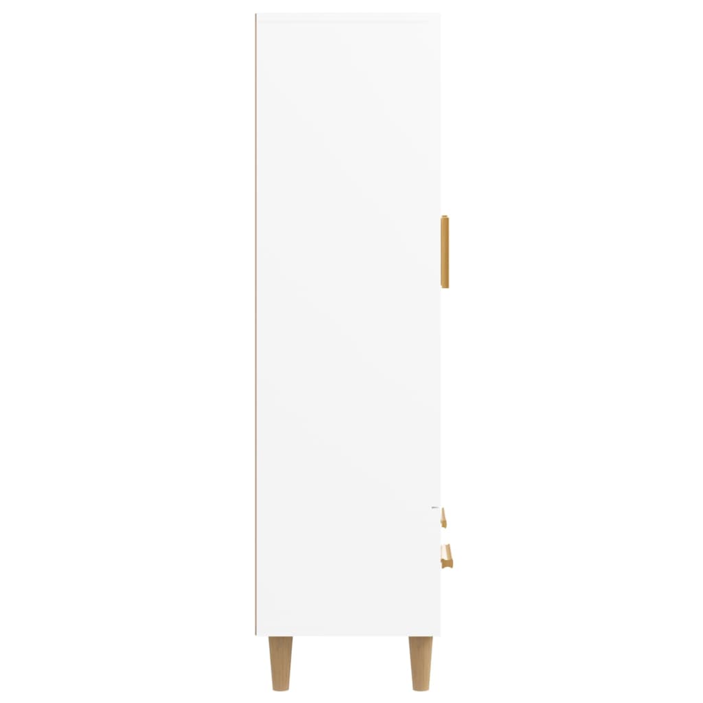 Hoge kast 70x31x115 cm bewerkt hout wit is nu te koop bij PeponiXL, paradijselijk wonen!