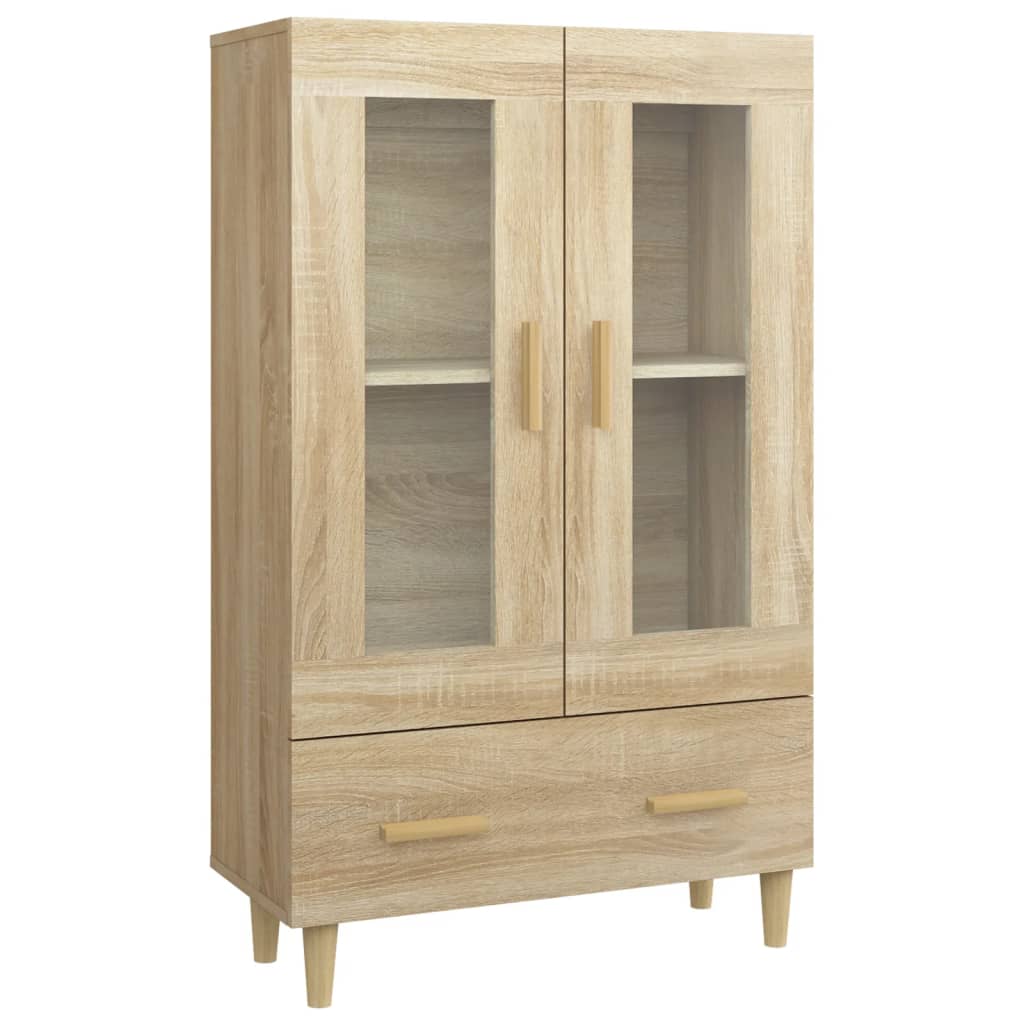 Hoge kast 70x31x115 cm bewerkt hout sonoma eikenkleurig is nu te koop bij PeponiXL, paradijselijk wonen!