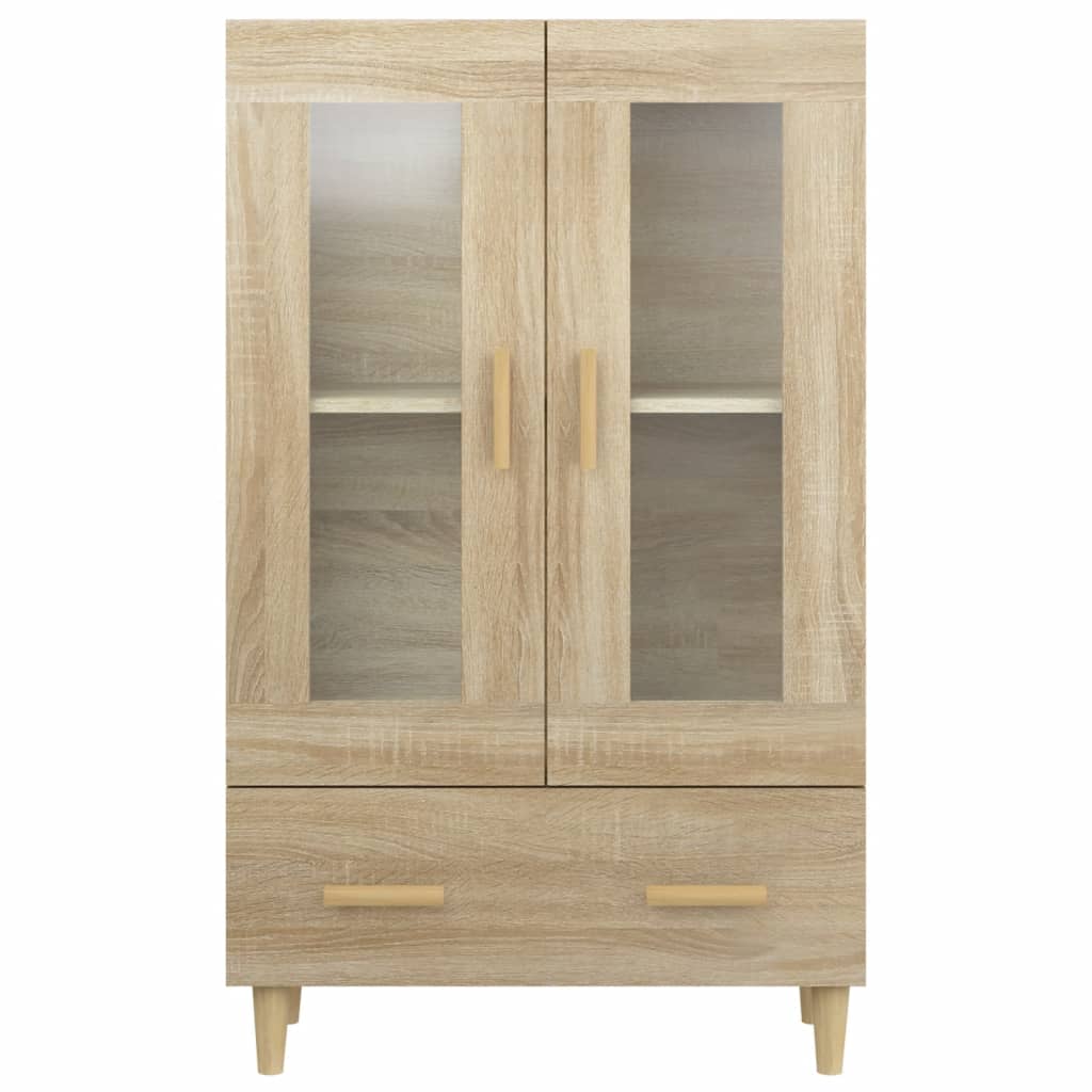 Hoge kast 70x31x115 cm bewerkt hout sonoma eikenkleurig is nu te koop bij PeponiXL, paradijselijk wonen!