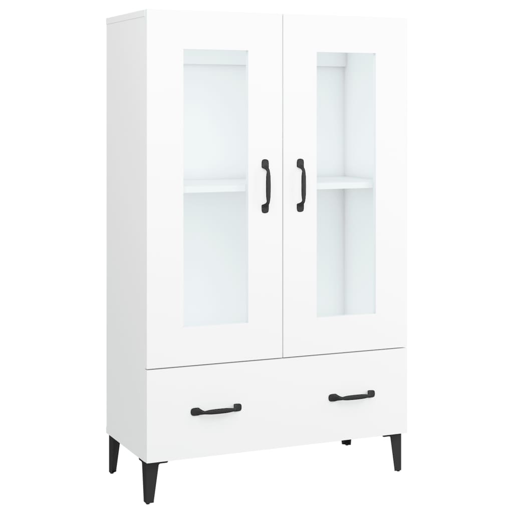 Hoge kast 70x31x115 cm bewerkt hout wit is nu te koop bij PeponiXL, paradijselijk wonen!