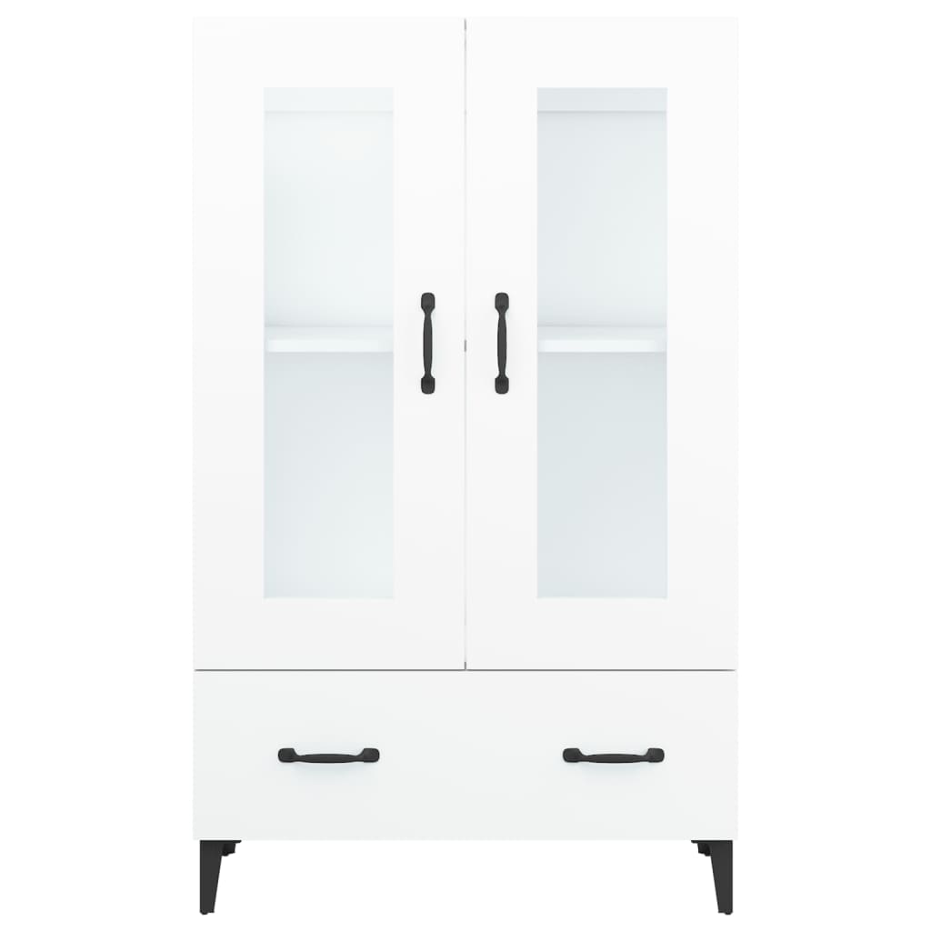 Hoge kast 70x31x115 cm bewerkt hout wit is nu te koop bij PeponiXL, paradijselijk wonen!