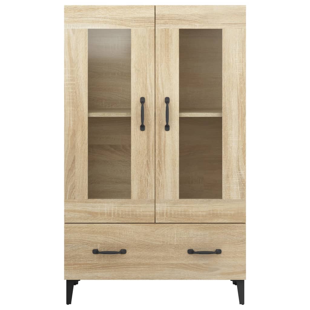 Hoge kast 70x31x115 cm bewerkt hout sonoma eikenkleurig is nu te koop bij PeponiXL, paradijselijk wonen!