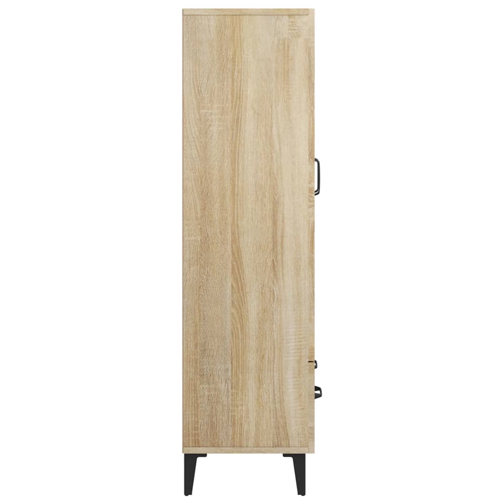 Hoge kast 70x31x115 cm bewerkt hout sonoma eikenkleurig is nu te koop bij PeponiXL, paradijselijk wonen!