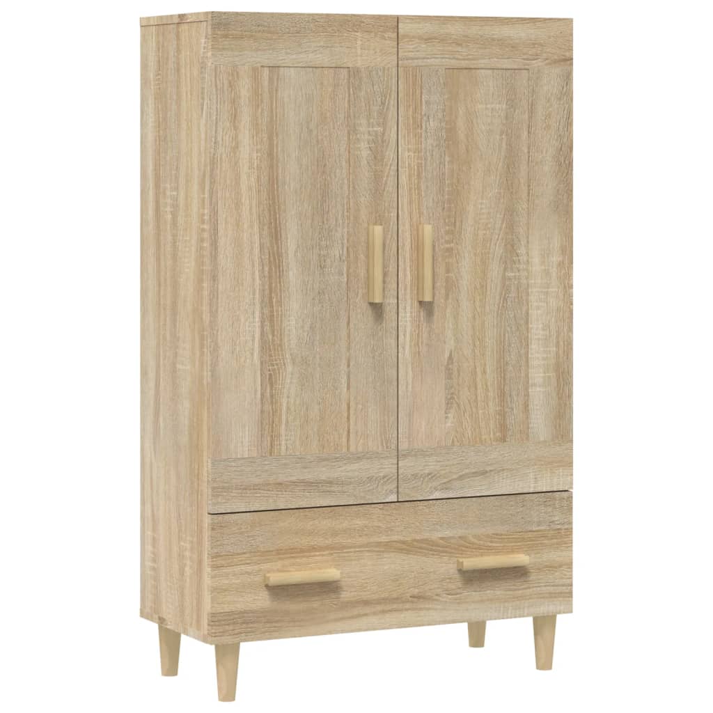 Hoge kast 70x31x115 cm bewerkt hout sonoma eikenkleurig is nu te koop bij PeponiXL, paradijselijk wonen!