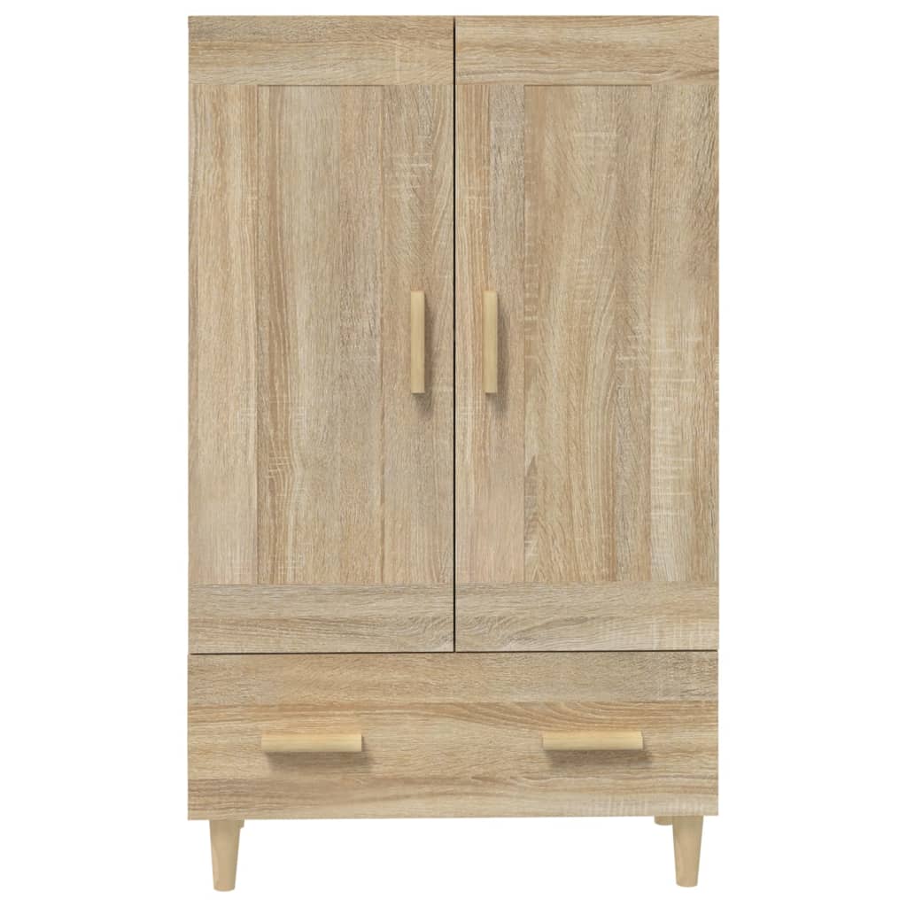 Hoge kast 70x31x115 cm bewerkt hout sonoma eikenkleurig is nu te koop bij PeponiXL, paradijselijk wonen!
