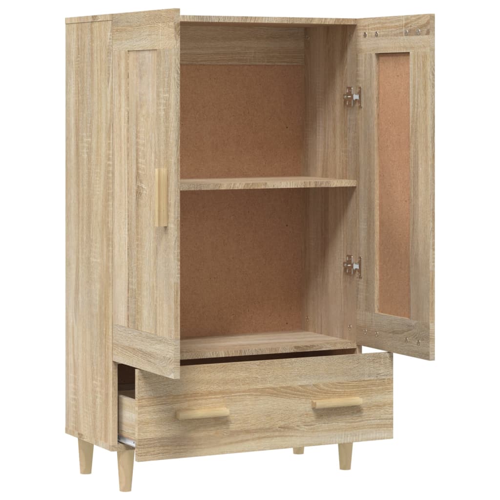 Hoge kast 70x31x115 cm bewerkt hout sonoma eikenkleurig is nu te koop bij PeponiXL, paradijselijk wonen!