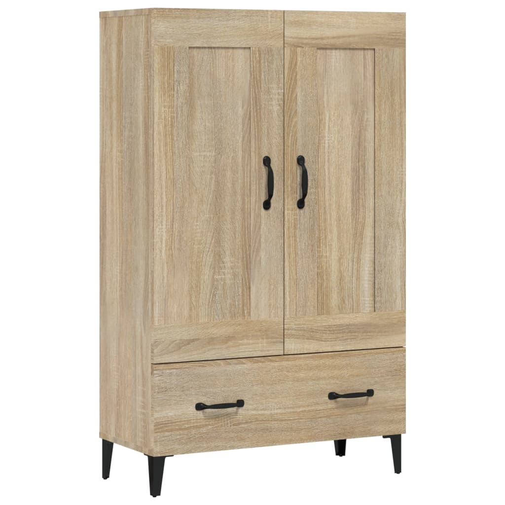 Hoge kast 70x31x115 cm bewerkt hout sonoma eikenkleurig is nu te koop bij PeponiXL, paradijselijk wonen!