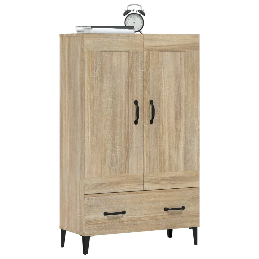 Hoge kast 70x31x115 cm bewerkt hout sonoma eikenkleurig is nu te koop bij PeponiXL, paradijselijk wonen!