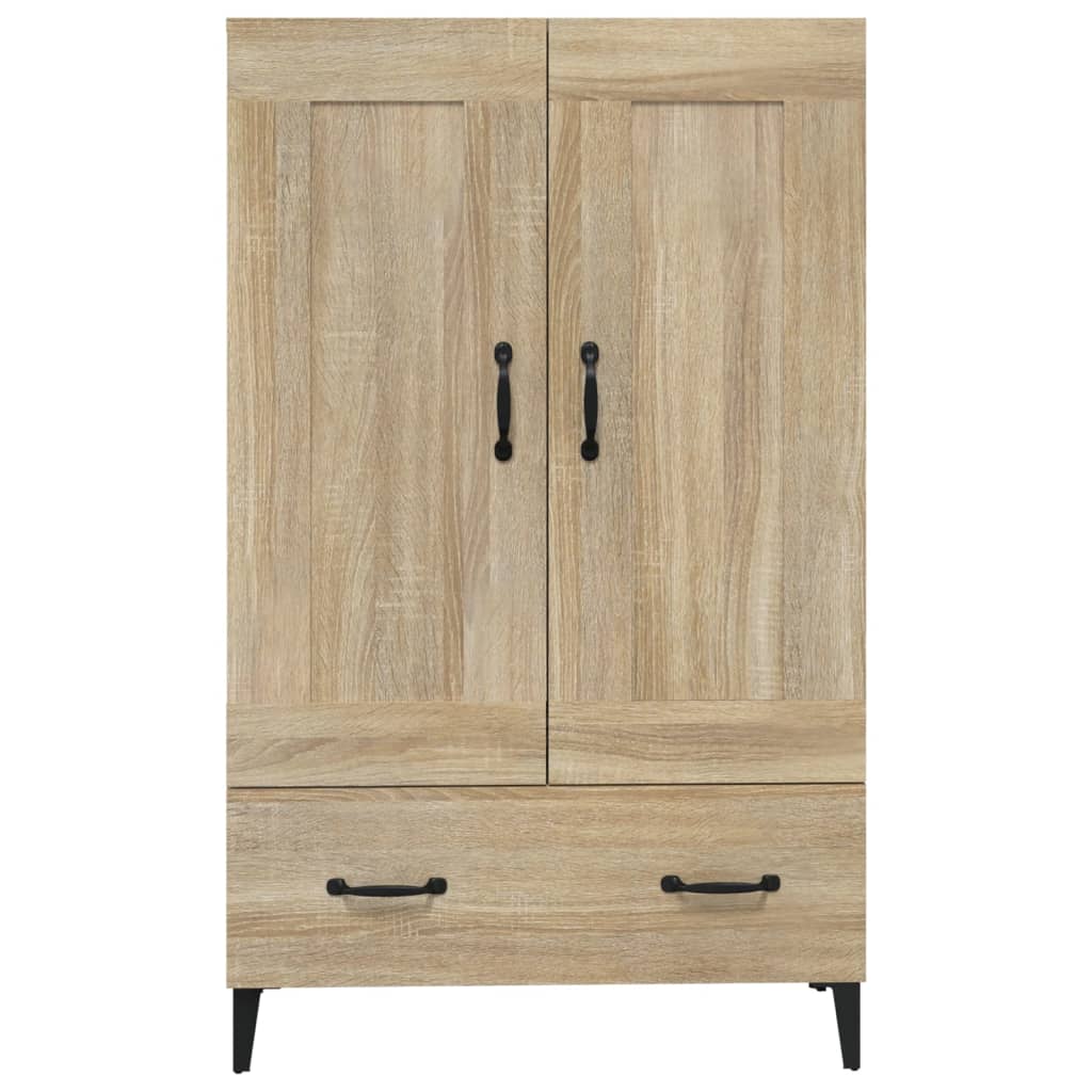 Hoge kast 70x31x115 cm bewerkt hout sonoma eikenkleurig is nu te koop bij PeponiXL, paradijselijk wonen!