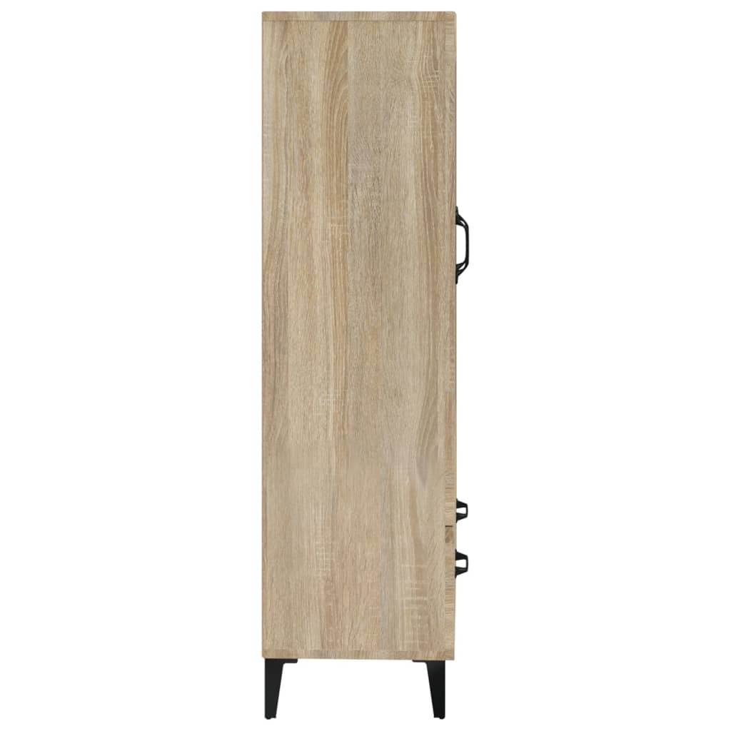 Hoge kast 70x31x115 cm bewerkt hout sonoma eikenkleurig is nu te koop bij PeponiXL, paradijselijk wonen!