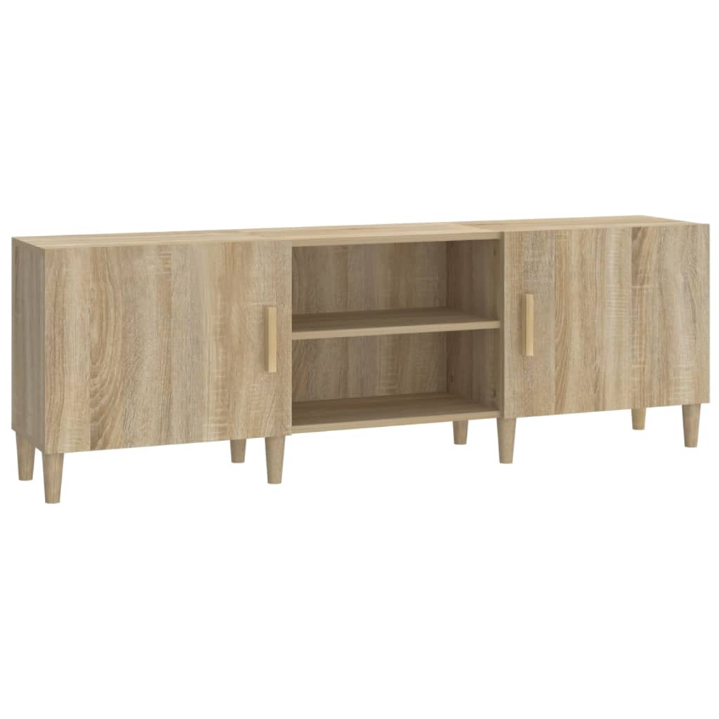 Tv-meubel 150x30x50 cm bewerkt hout sonoma eikenkleurig is nu te koop bij PeponiXL, paradijselijk wonen!