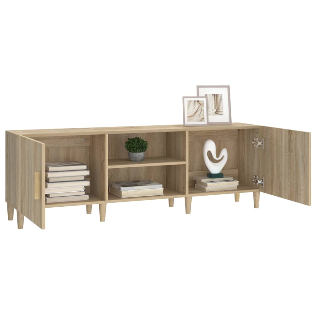 Tv-meubel 150x30x50 cm bewerkt hout sonoma eikenkleurig is nu te koop bij PeponiXL, paradijselijk wonen!