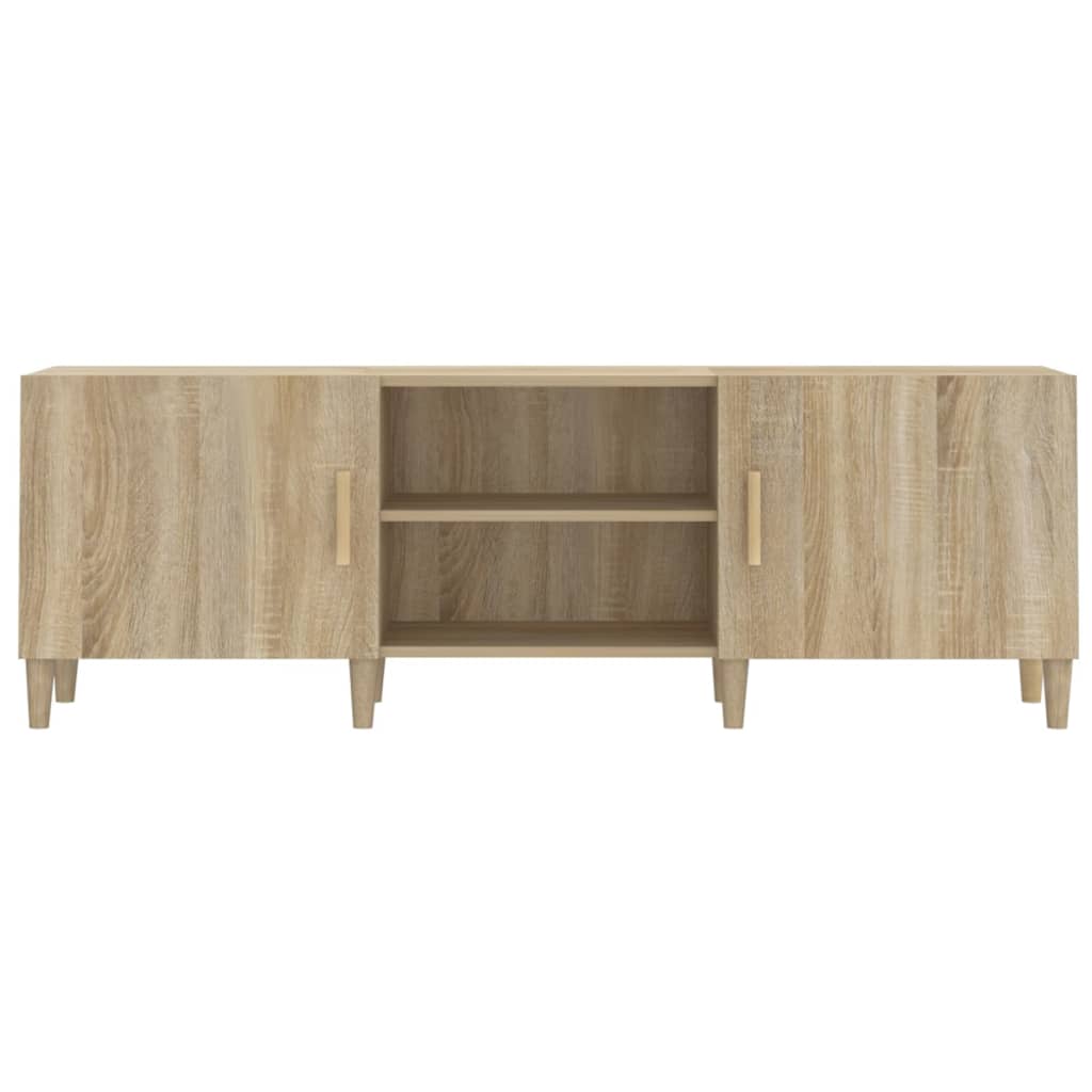 Tv-meubel 150x30x50 cm bewerkt hout sonoma eikenkleurig is nu te koop bij PeponiXL, paradijselijk wonen!