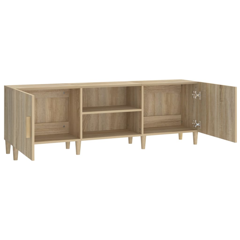 Tv-meubel 150x30x50 cm bewerkt hout sonoma eikenkleurig is nu te koop bij PeponiXL, paradijselijk wonen!