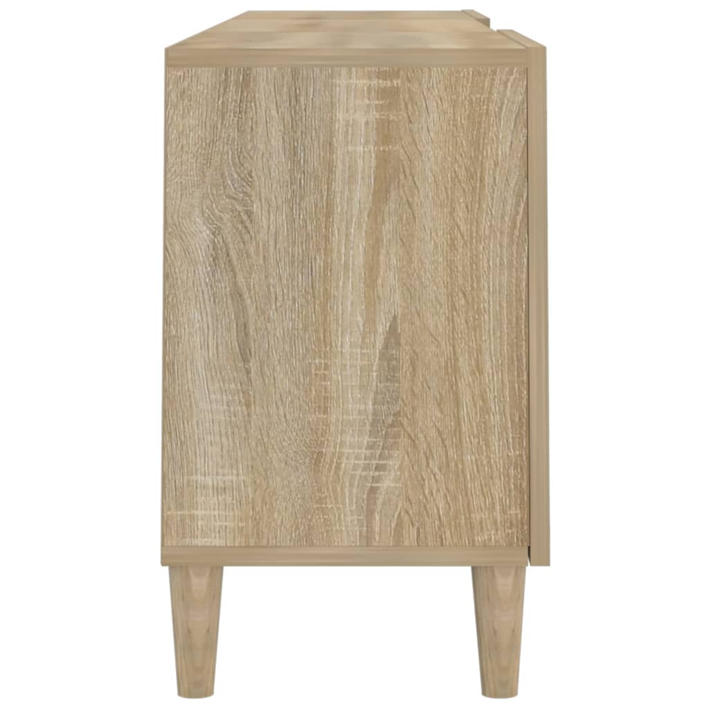Tv-meubel 150x30x50 cm bewerkt hout sonoma eikenkleurig is nu te koop bij PeponiXL, paradijselijk wonen!