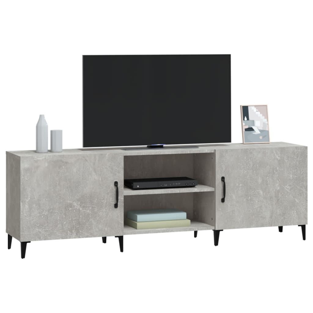 Tv-meubel 150x30x50 cm bewerkt hout betongrijs is nu te koop bij PeponiXL, paradijselijk wonen!