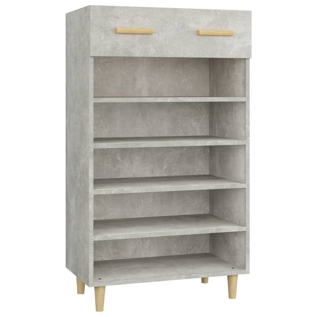 Schoenenkast 60x35x105 cm bewerkt hout betongrijs is nu te koop bij PeponiXL, paradijselijk wonen!