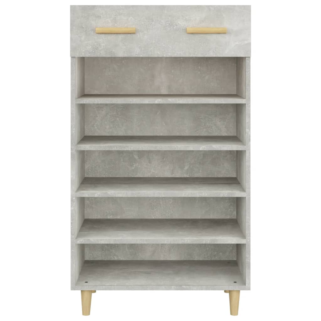 Schoenenkast 60x35x105 cm bewerkt hout betongrijs is nu te koop bij PeponiXL, paradijselijk wonen!