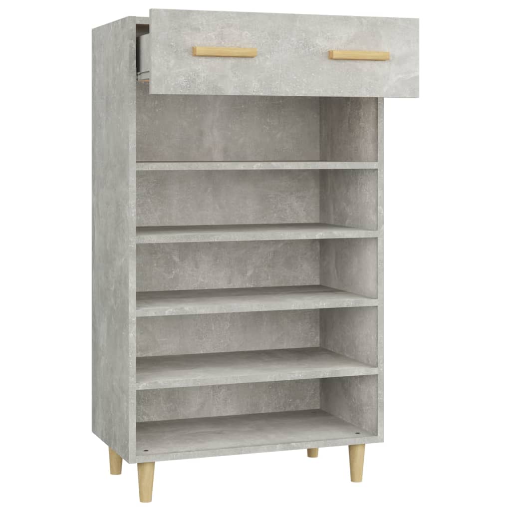 Schoenenkast 60x35x105 cm bewerkt hout betongrijs is nu te koop bij PeponiXL, paradijselijk wonen!