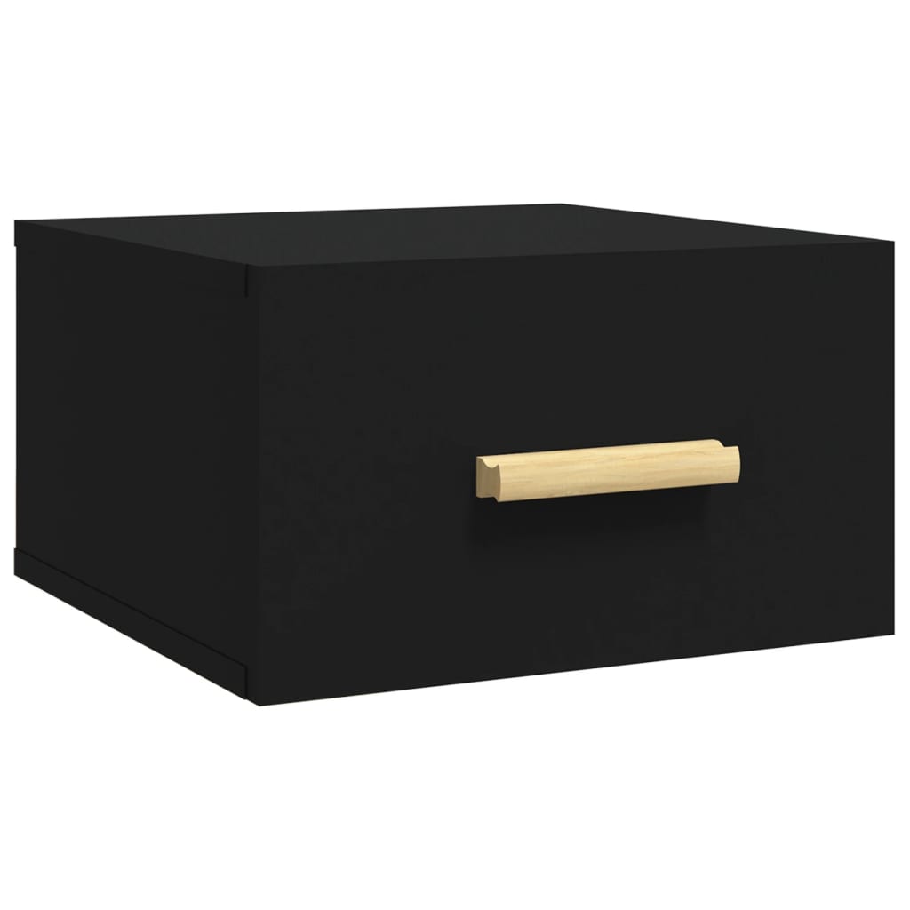 Nachtkastjes 2 st wandgemonteerd 35x35x20 cm zwart is nu te koop bij PeponiXL, paradijselijk wonen!