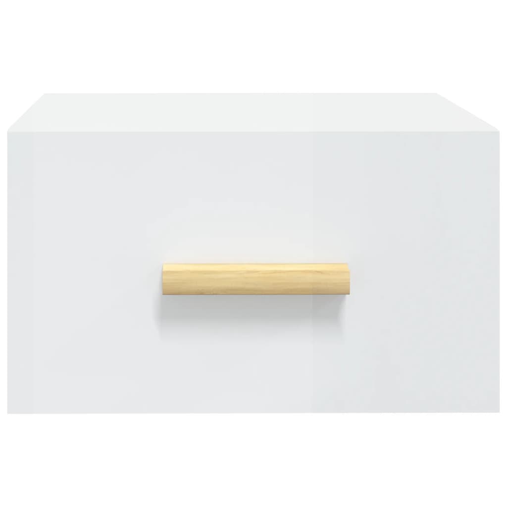 Nachtkastjes 2 st wandgemonteerd 35x35x20 cm hoogglans wit is nu te koop bij PeponiXL, paradijselijk wonen!