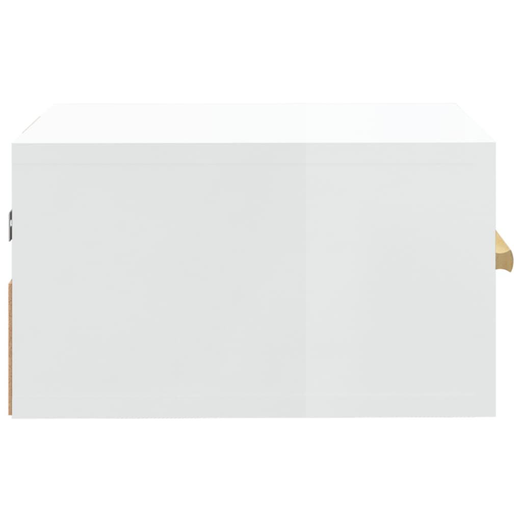 Nachtkastjes 2 st wandgemonteerd 35x35x20 cm hoogglans wit is nu te koop bij PeponiXL, paradijselijk wonen!