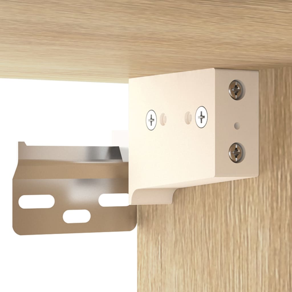 Nachtkastje wandgemonteerd 35x35x20 cm sonoma eikenkleurig is nu te koop bij PeponiXL, paradijselijk wonen!