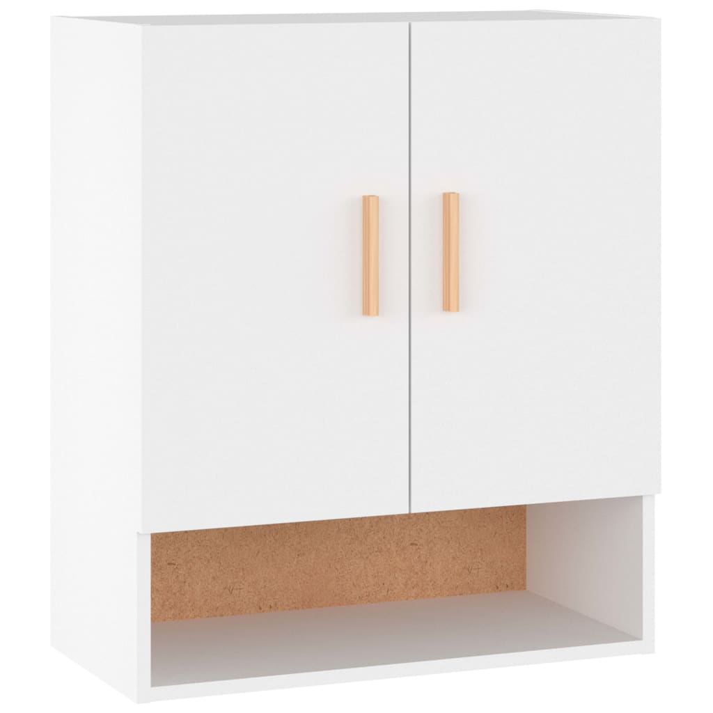Wandkast 60x31x70 cm bewerkt hout wit is nu te koop bij PeponiXL, paradijselijk wonen!
