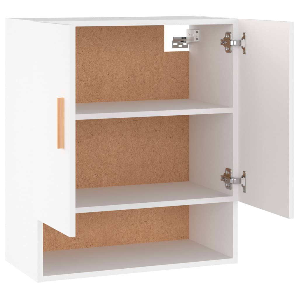 Wandkast 60x31x70 cm bewerkt hout wit is nu te koop bij PeponiXL, paradijselijk wonen!