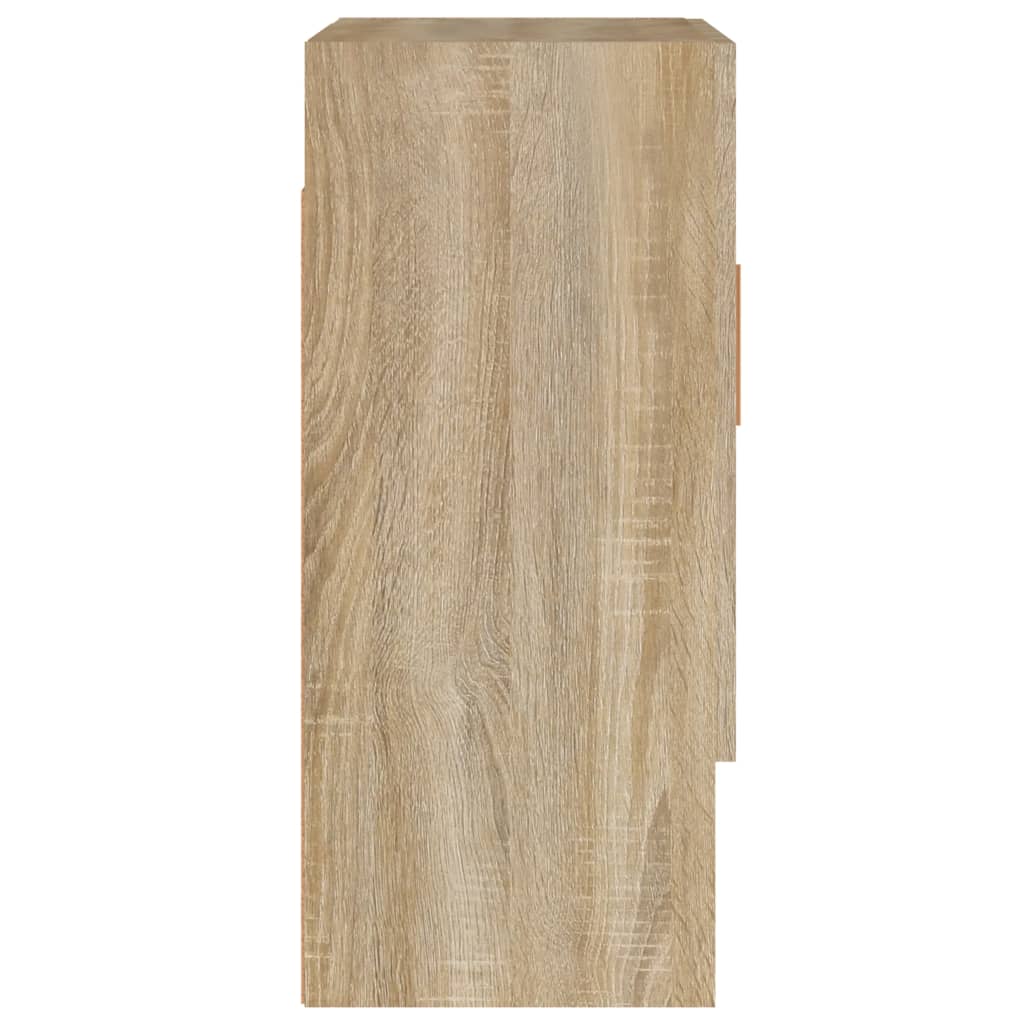 Wandkast 60x31x70 cm bewerkt hout sonoma eikenkleurig is nu te koop bij PeponiXL, paradijselijk wonen!