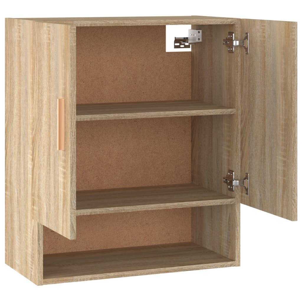 Wandkast 60x31x70 cm bewerkt hout sonoma eikenkleurig is nu te koop bij PeponiXL, paradijselijk wonen!