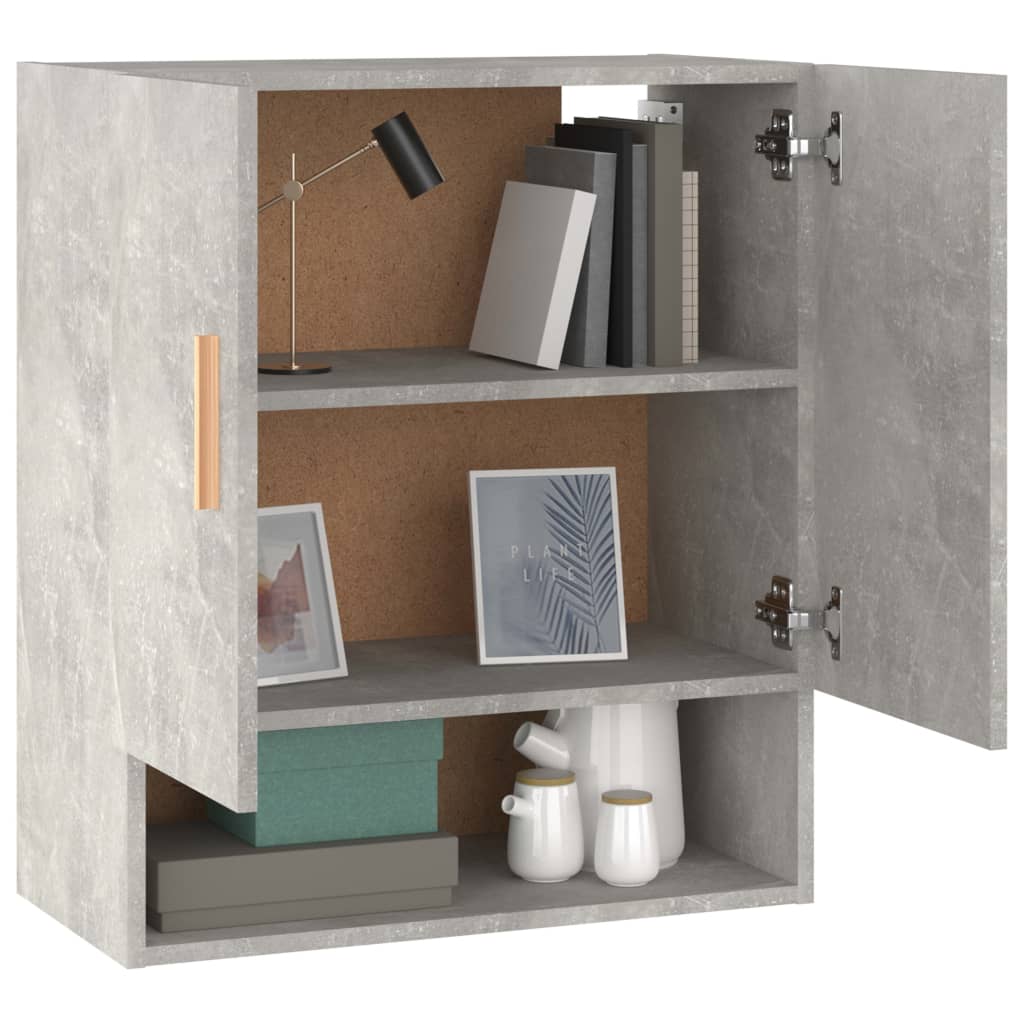 Wandkast 60x31x70 cm bewerkt hout betongrijs is nu te koop bij PeponiXL, paradijselijk wonen!