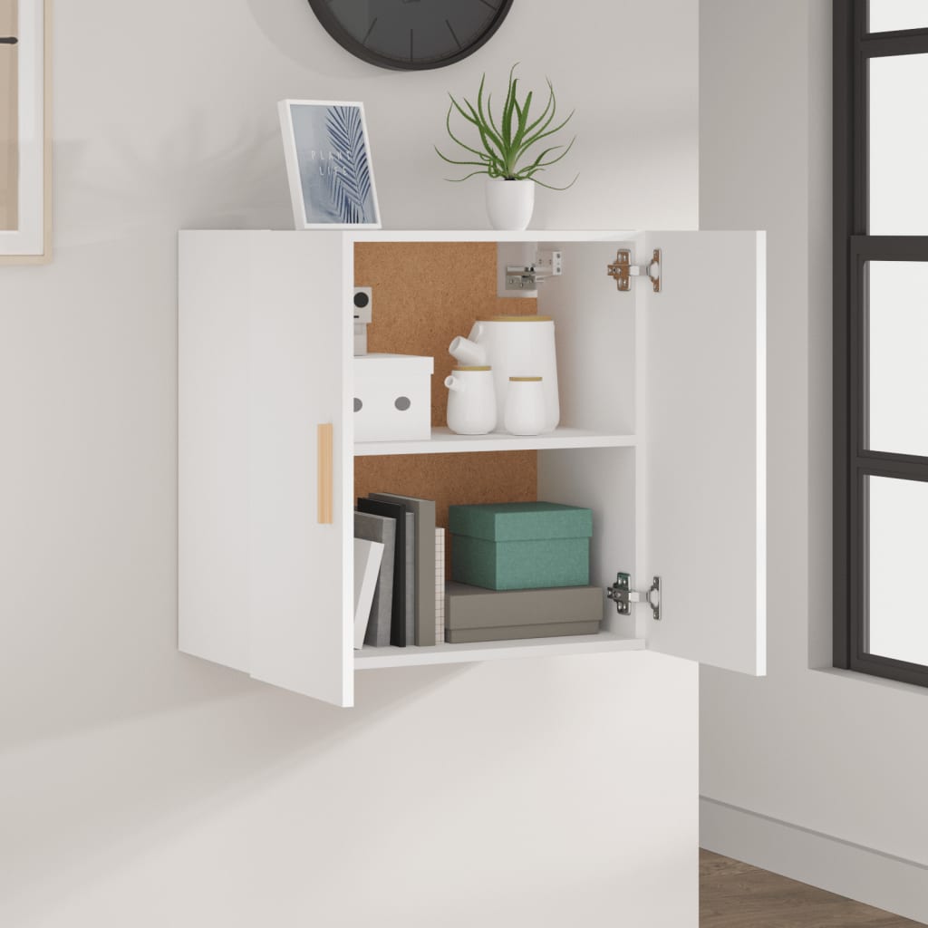 Wandkast 60x30x60 cm bewerkt hout wit is nu te koop bij PeponiXL, paradijselijk wonen!