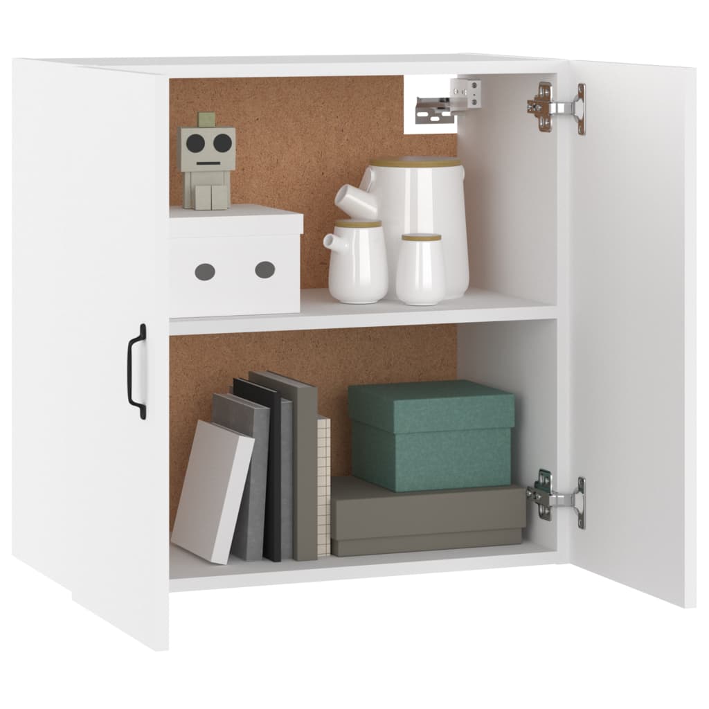Wandkast 60x31x60 cm bewerkt hout wit is nu te koop bij PeponiXL, paradijselijk wonen!
