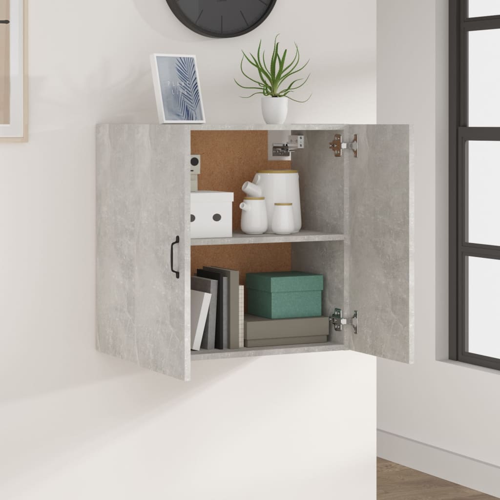 Wandkast 60x31x60 cm bewerkt hout betongrijs is nu te koop bij PeponiXL, paradijselijk wonen!