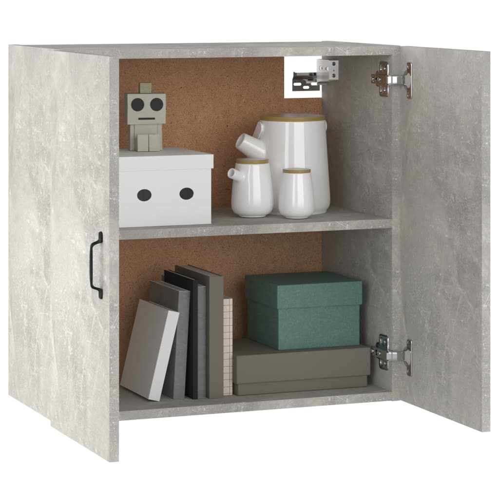 Wandkast 60x31x60 cm bewerkt hout betongrijs is nu te koop bij PeponiXL, paradijselijk wonen!