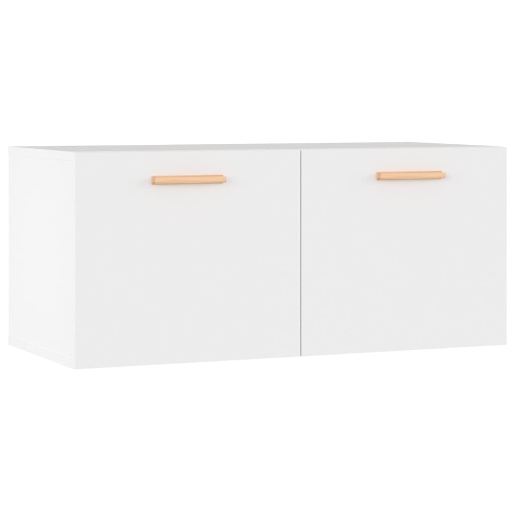 Wandkastt 80x35x36,5 cm bewerkt hout wit is nu te koop bij PeponiXL, paradijselijk wonen!