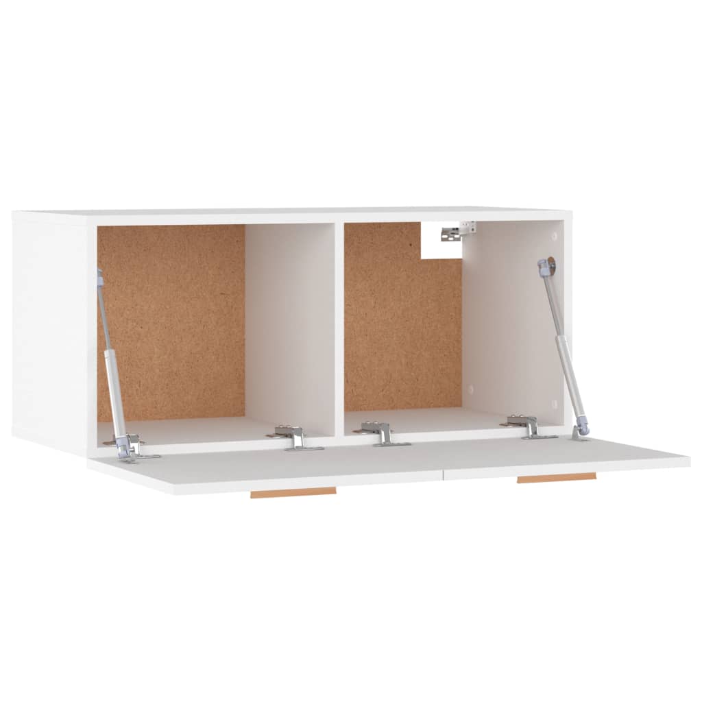 Wandkastt 80x35x36,5 cm bewerkt hout wit is nu te koop bij PeponiXL, paradijselijk wonen!