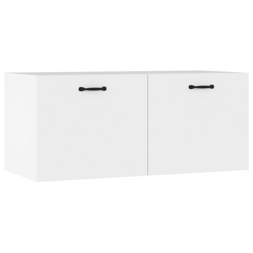 Wandkast 80x36,5x35 cm bewerkt hout wit is nu te koop bij PeponiXL, paradijselijk wonen!