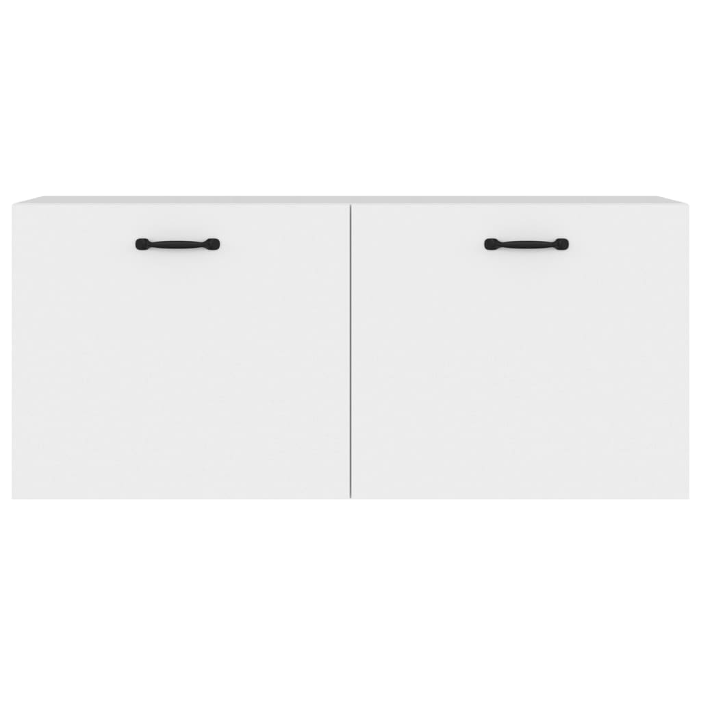 Wandkast 80x36,5x35 cm bewerkt hout wit is nu te koop bij PeponiXL, paradijselijk wonen!