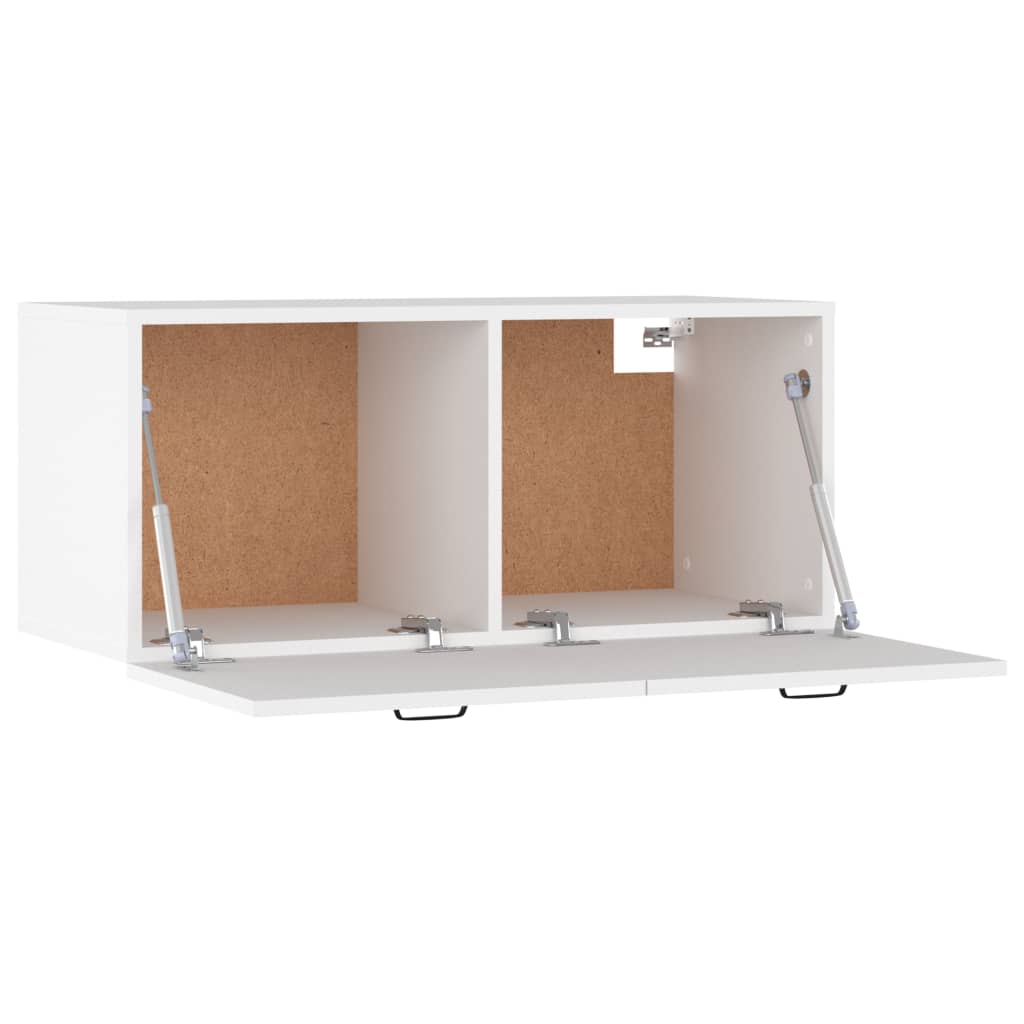 Wandkast 80x36,5x35 cm bewerkt hout wit is nu te koop bij PeponiXL, paradijselijk wonen!