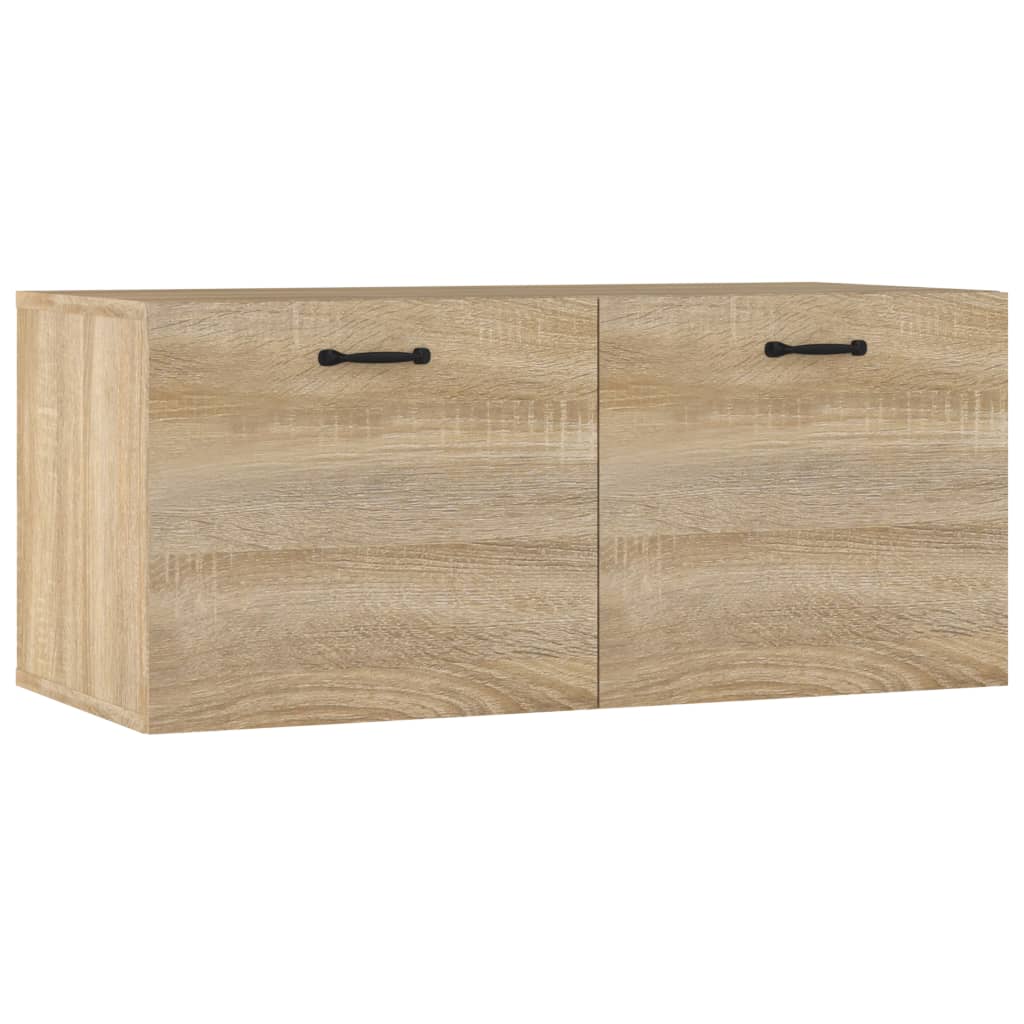 Wandkast 80x36,5x35 cm bewerkt hout sonoma eikenkleurig is nu te koop bij PeponiXL, paradijselijk wonen!