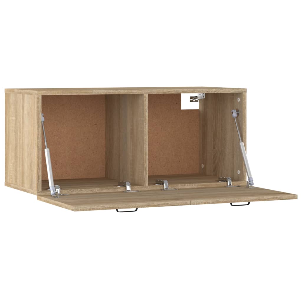 Wandkast 80x36,5x35 cm bewerkt hout sonoma eikenkleurig is nu te koop bij PeponiXL, paradijselijk wonen!