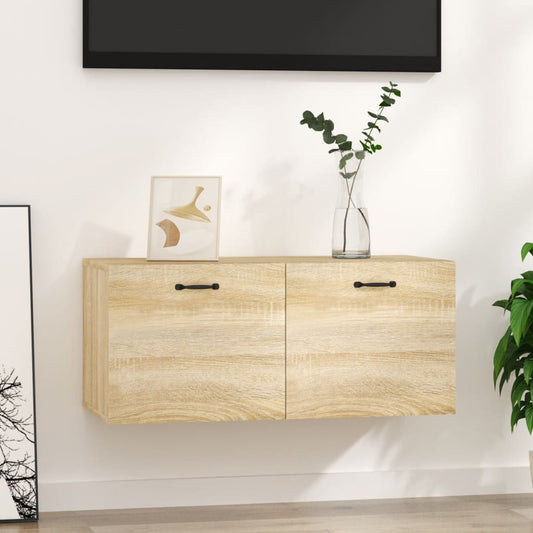 Wandkast 80x36,5x35 cm bewerkt hout sonoma eikenkleurig is nu te koop bij PeponiXL, paradijselijk wonen!