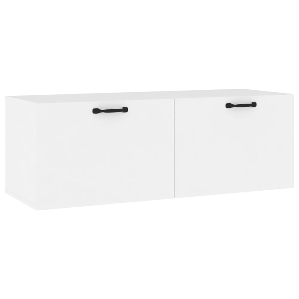 Wandkast 100x36,5x35 cm bewerkt hout wit is nu te koop bij PeponiXL, paradijselijk wonen!