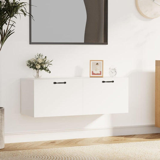 Wandkast 100x36,5x35 cm bewerkt hout wit is nu te koop bij PeponiXL, paradijselijk wonen!