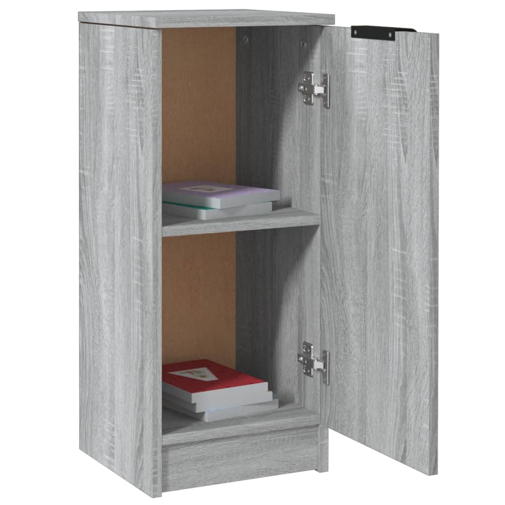 Dressoirs 2 st 30x30x70 cm bewerkt hout grijs sonoma eikenkleur is nu te koop bij PeponiXL, paradijselijk wonen!
