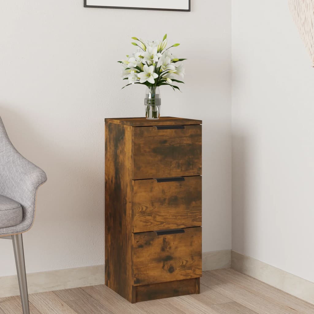 Dressoir 30x30x70 cm bewerkt hout gerookt eikenkleurig is nu te koop bij PeponiXL, paradijselijk wonen!